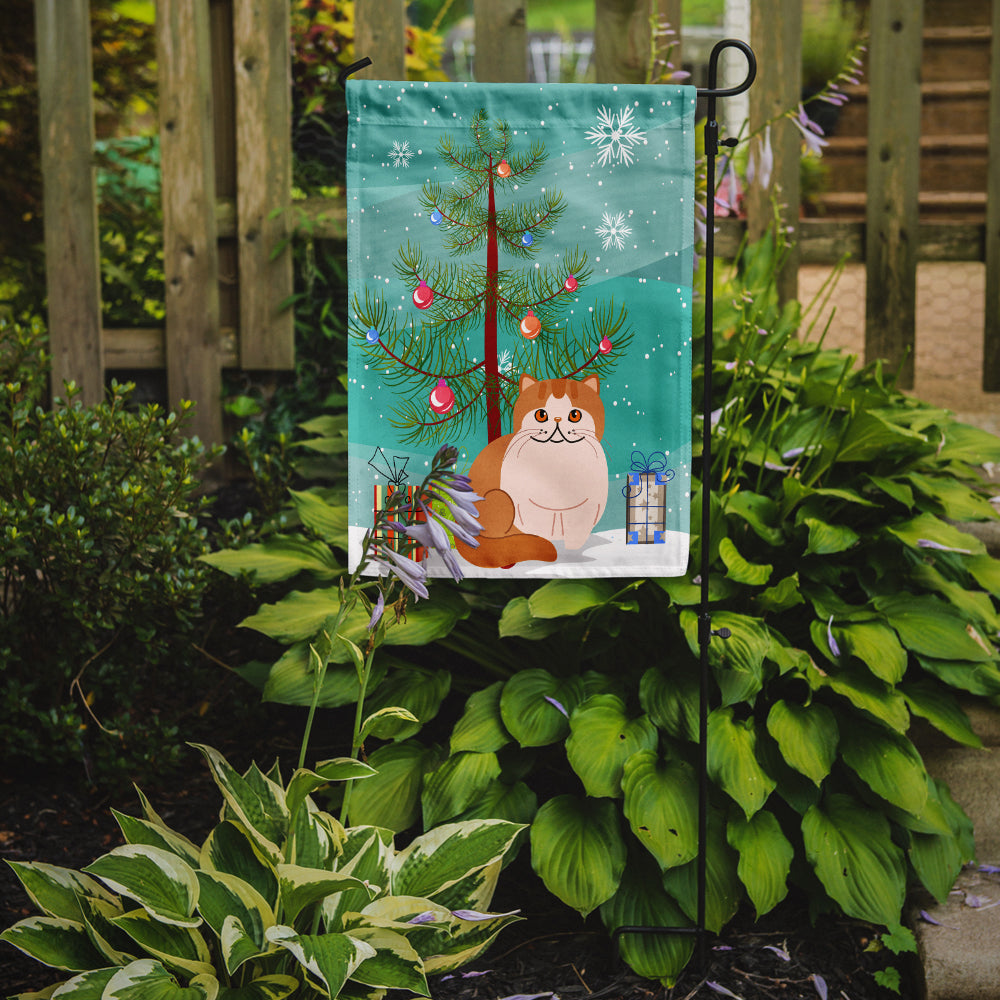 Exotic Shorthair Cat Merry Christmas Tree Flag Garden Size BB4419GF  the-store.com.