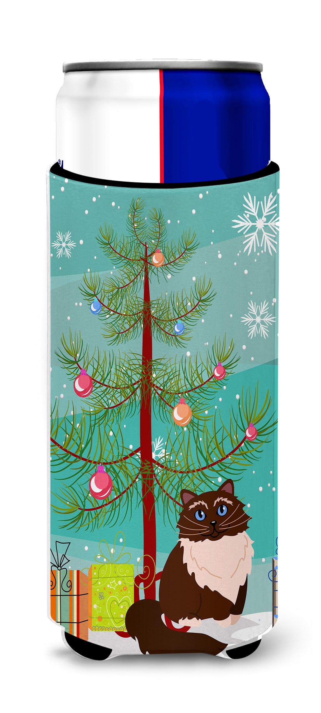 Himalayan Cat Merry Christmas Tree  Ultra Hugger for slim cans BB4421MUK