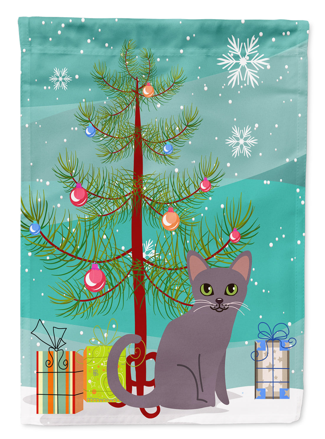 Korat Cat Merry Christmas Tree Flag Garden Size BB4422GF