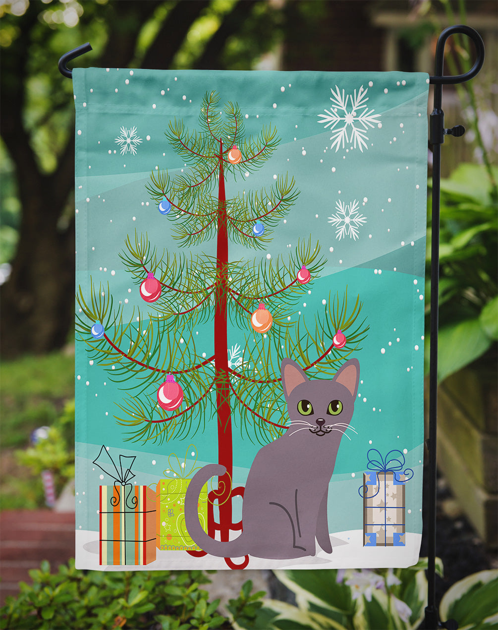 Korat Cat Merry Christmas Tree Flag Garden Size BB4422GF  the-store.com.