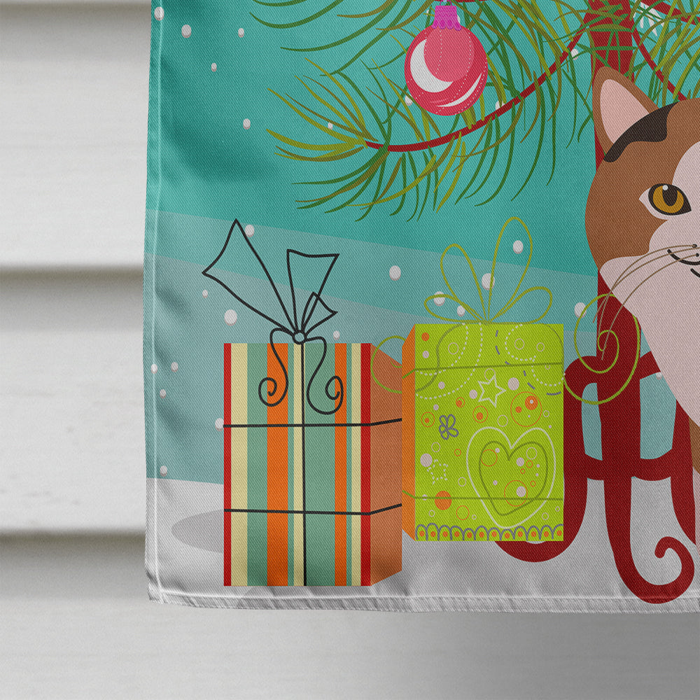 Manx Cat Merry Christmas Tree Flag Canvas House Size BB4424CHF  the-store.com.