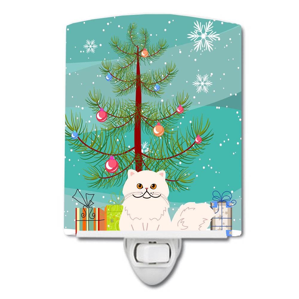 Persian Cat Merry Christmas Tree Ceramic Night Light BB4425CNL - the-store.com