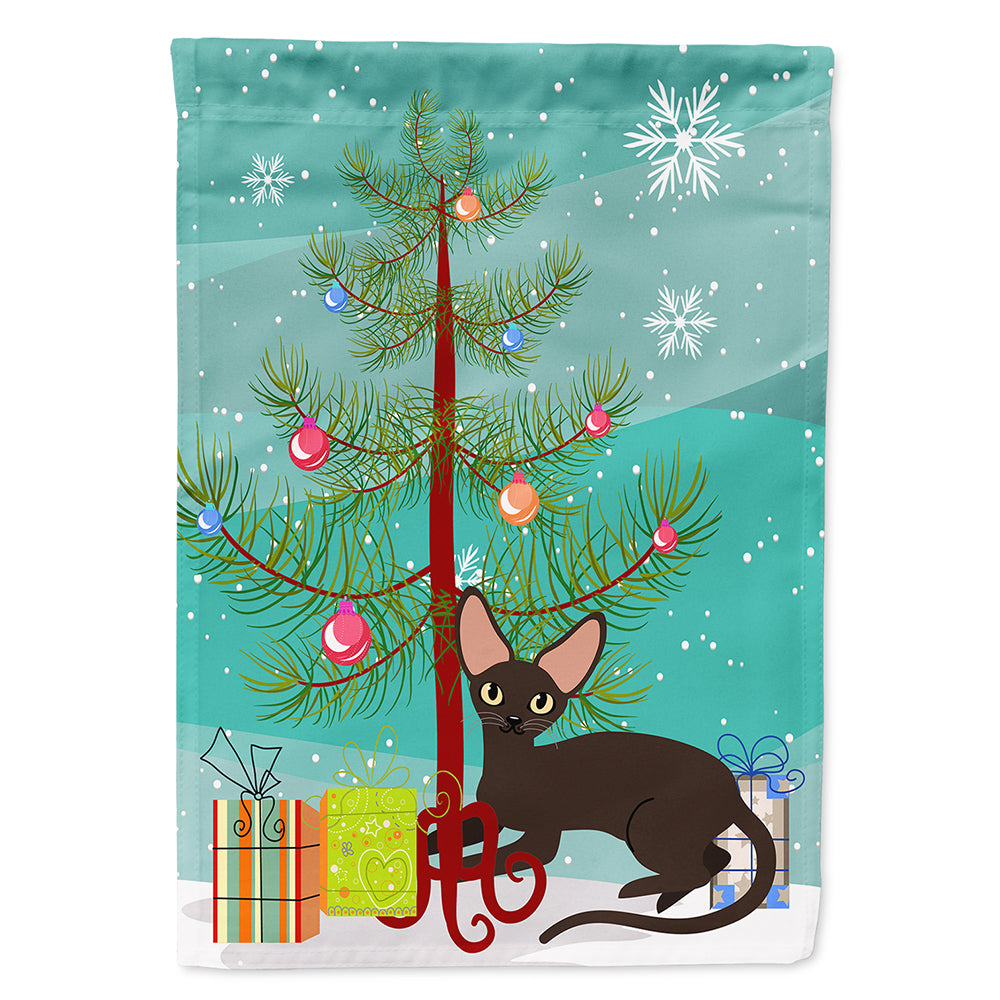 Peterbald Cat Merry Christmas Tree Flag Canvas House Size BB4426CHF