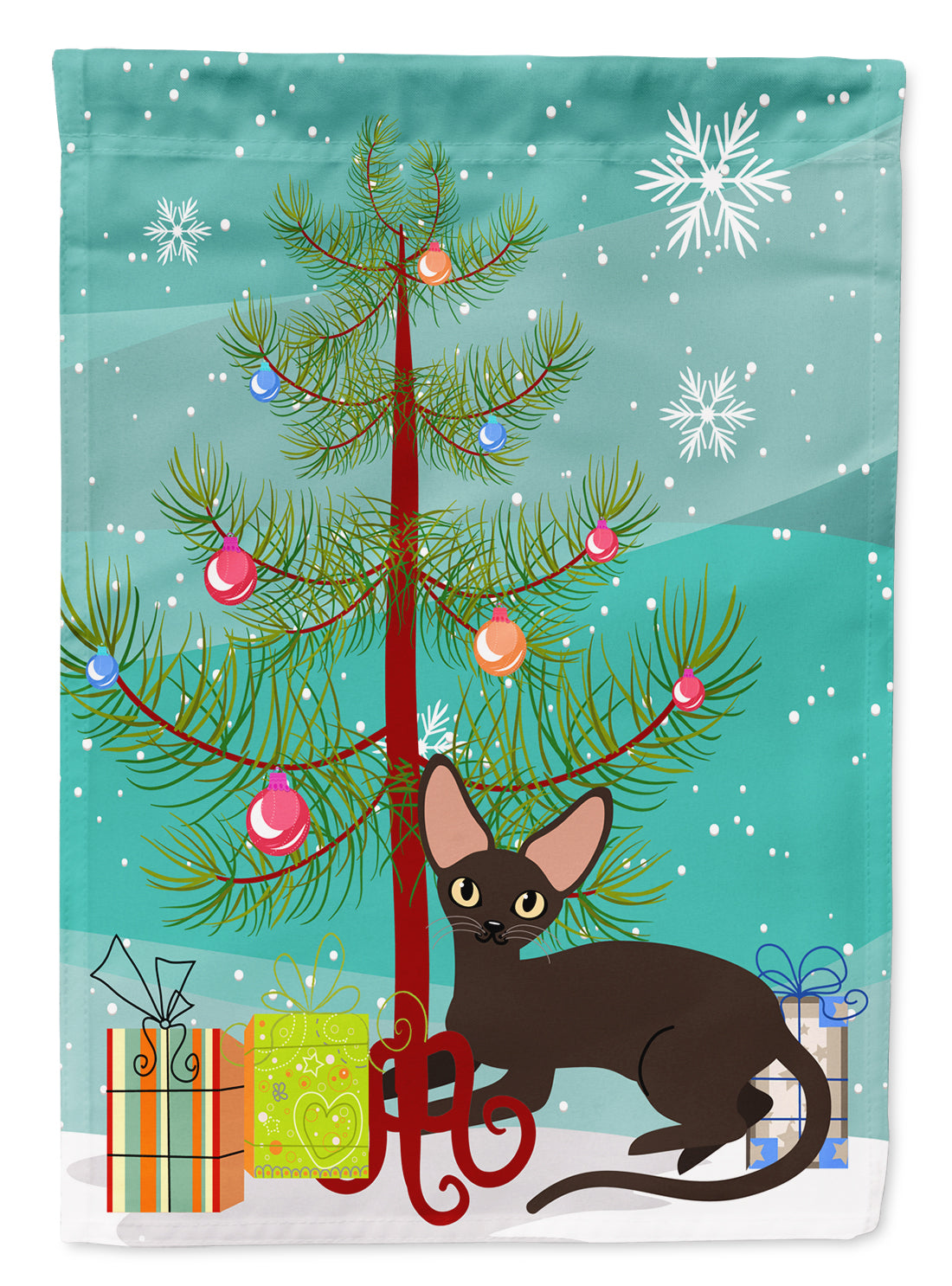 Peterbald Cat Merry Christmas Tree Drapeau Jardin Taille BB4426GF