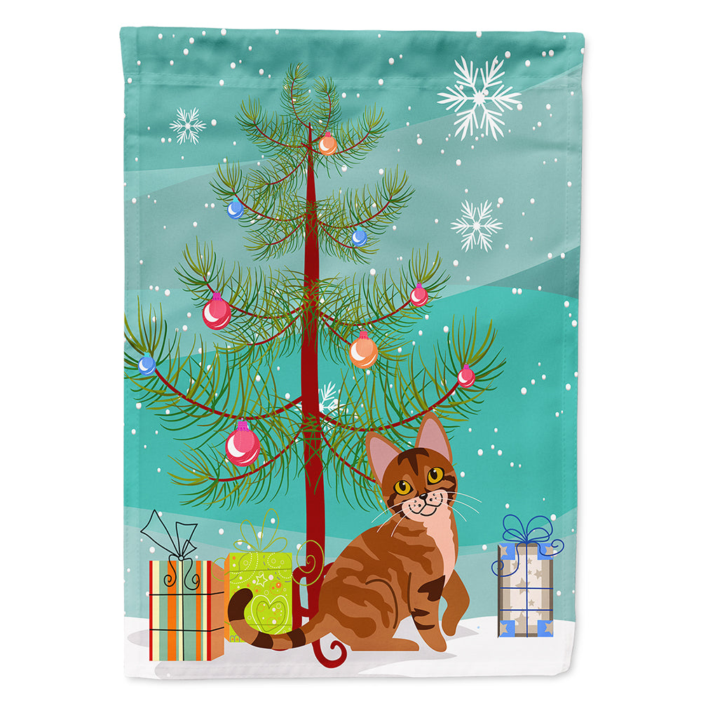 Sokoke Cat Merry Christmas Tree Flag Canvas House Size BB4431CHF