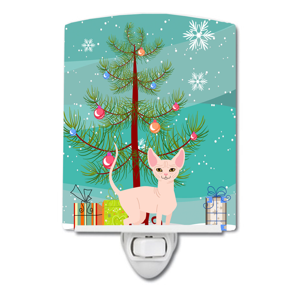 Sphynx Cat Merry Christmas Tree Ceramic Night Light BB4432CNL - the-store.com