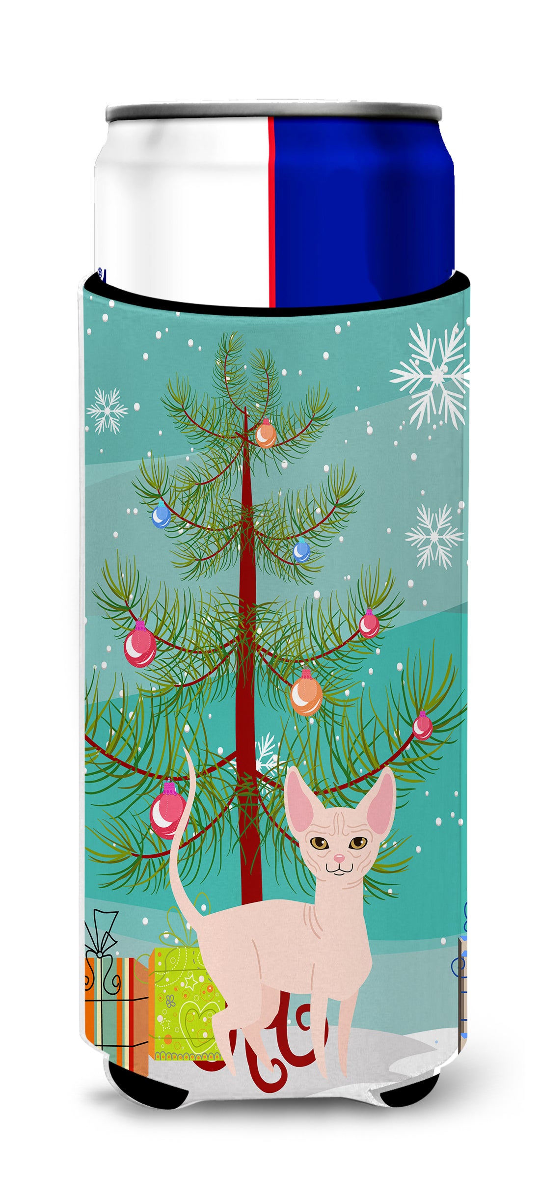 Sphynx Cat Merry Christmas Tree  Ultra Hugger for slim cans BB4432MUK  the-store.com.