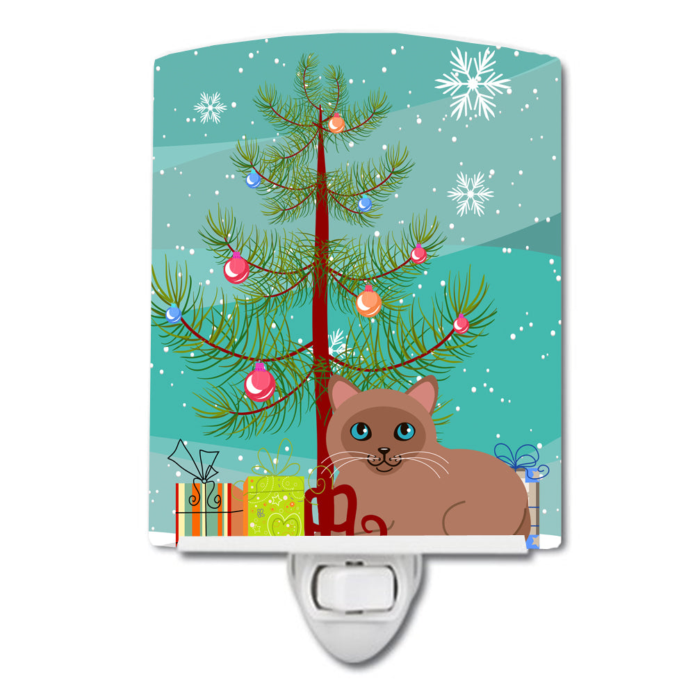 Tonkinese Cat Merry Christmas Tree Ceramic Night Light BB4433CNL - the-store.com