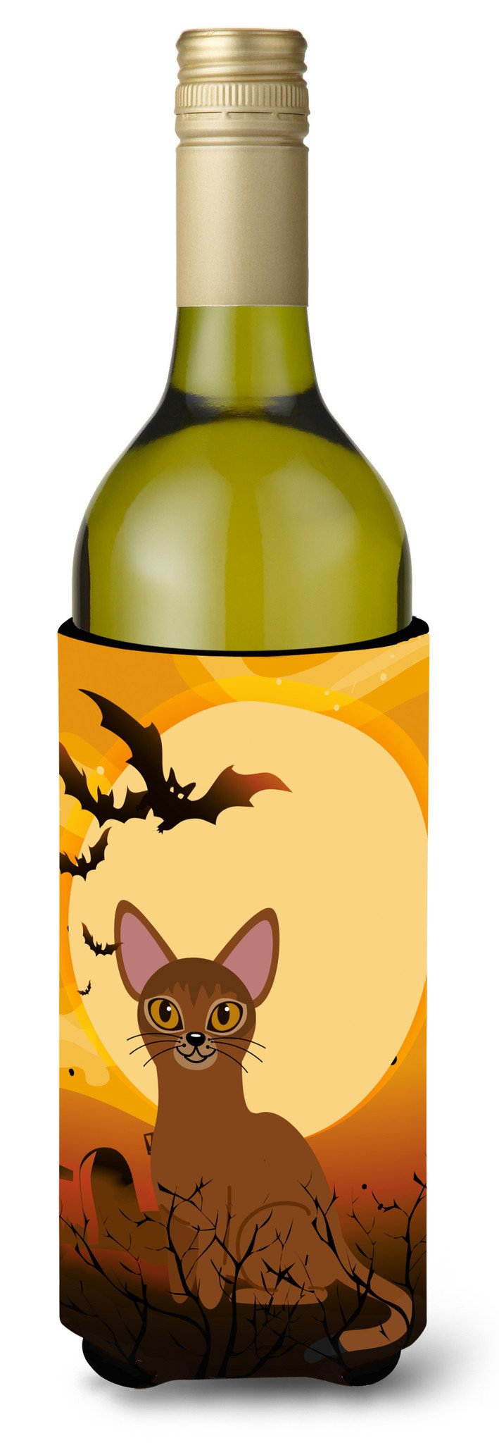Halloween Abyssinian Cat Wine Bottle Beverge Insulator Hugger BB4436LITERK by Caroline&#39;s Treasures
