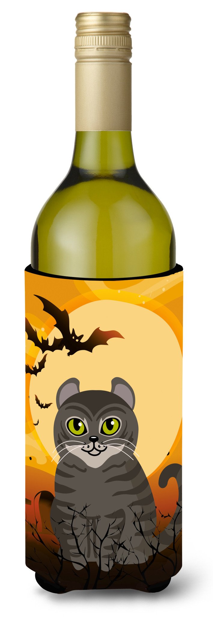 Halloween American Curl Cat Wine Bottle Beverge Insulator Hugger BB4437LITERK by Caroline&#39;s Treasures