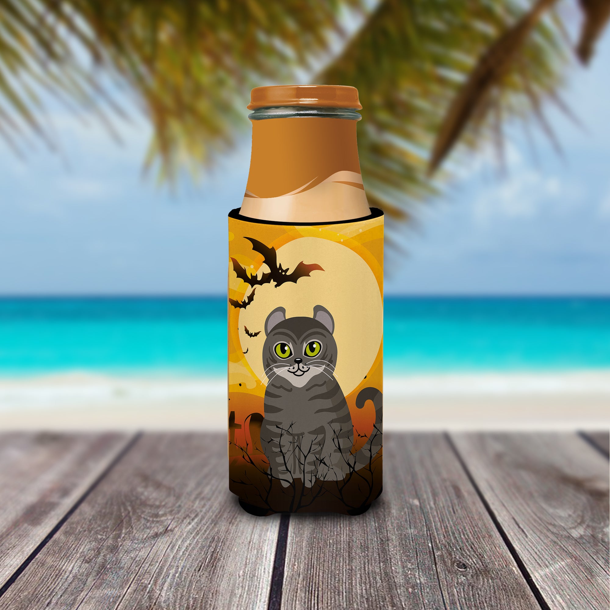 Halloween American Curl Cat  Ultra Hugger for slim cans BB4437MUK  the-store.com.