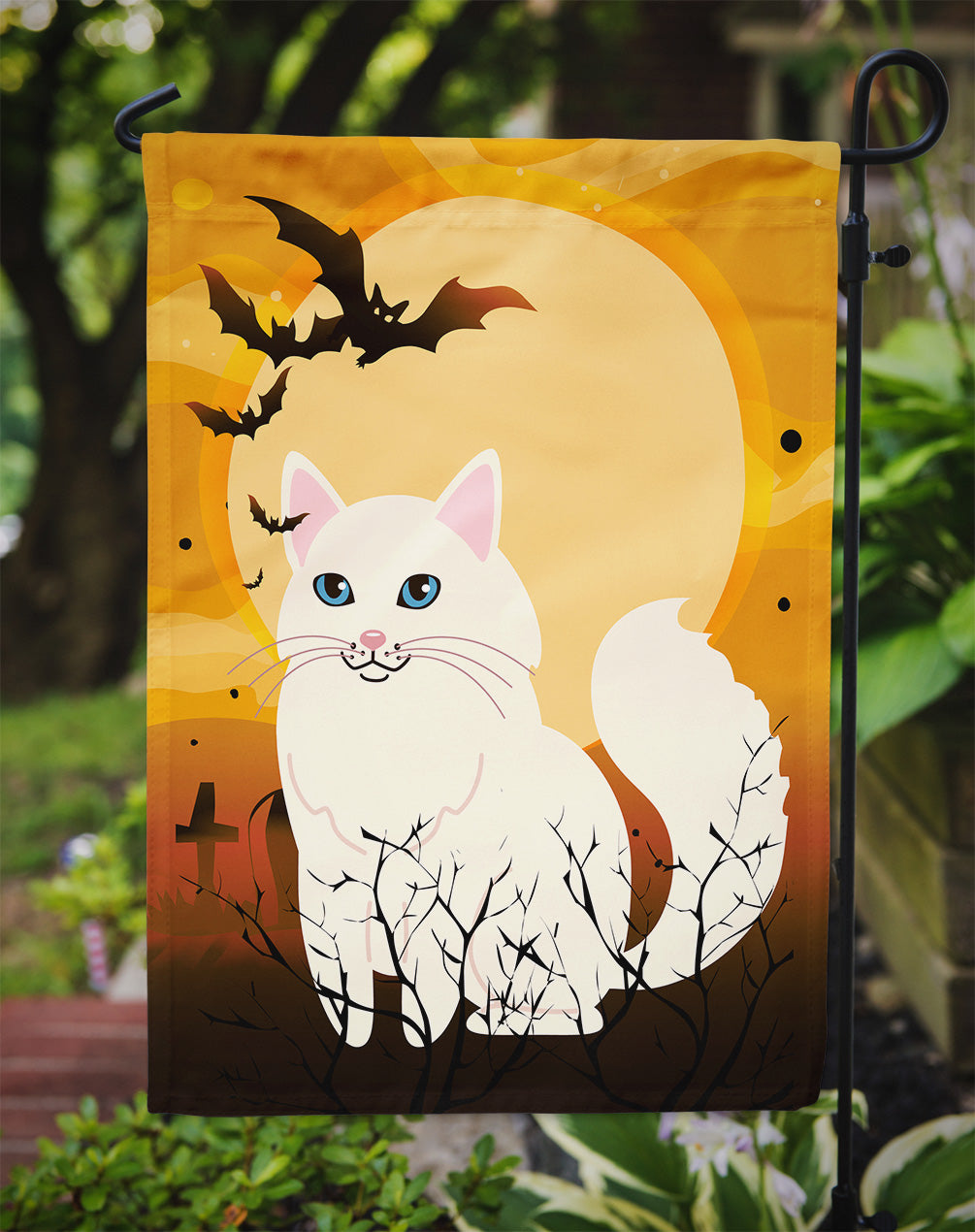 Halloween Drapeau de chat angora turc Taille de jardin BB4438GF