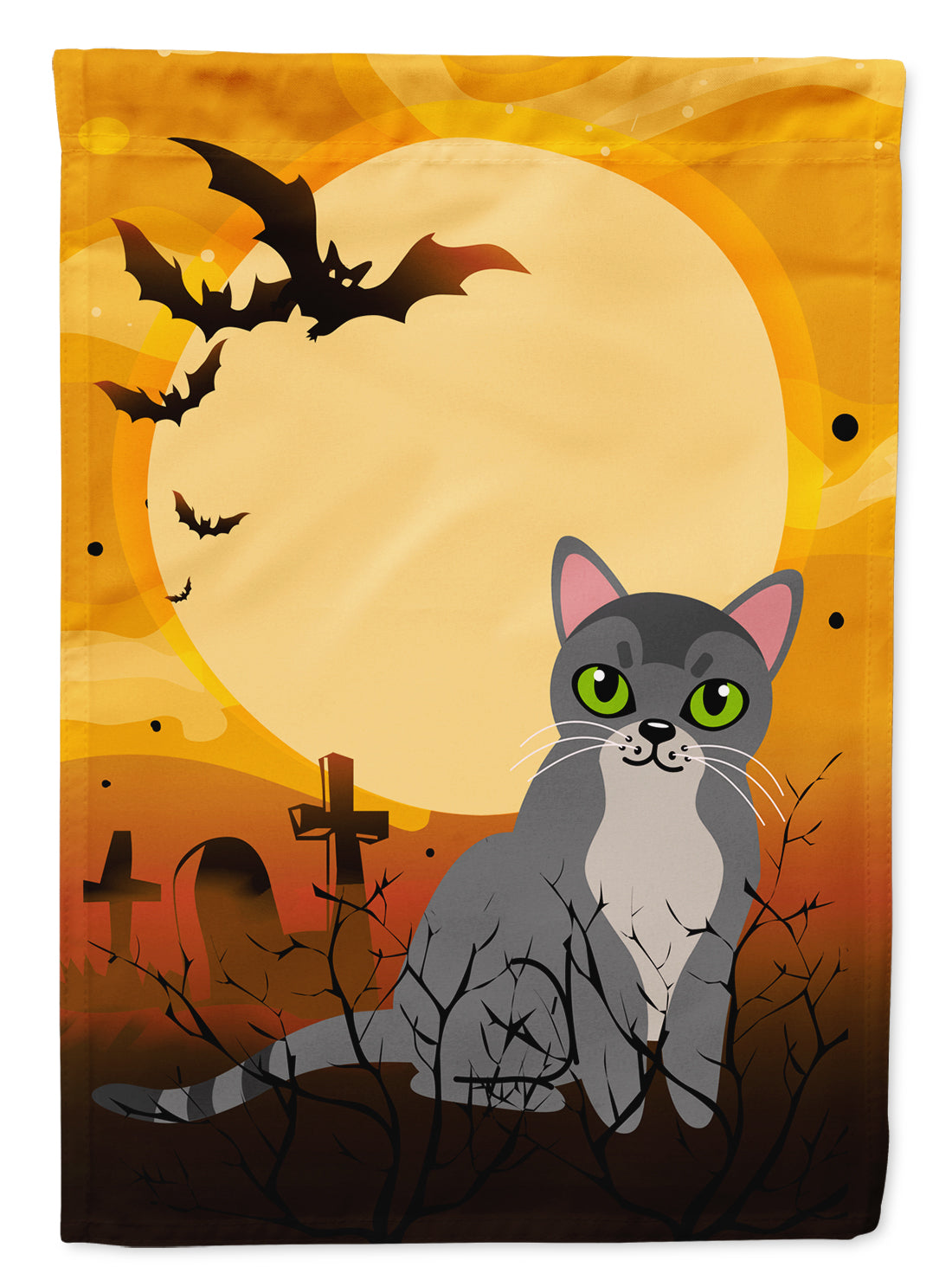 Halloween Asian Cat Flag Canvas House Size BB4439CHF