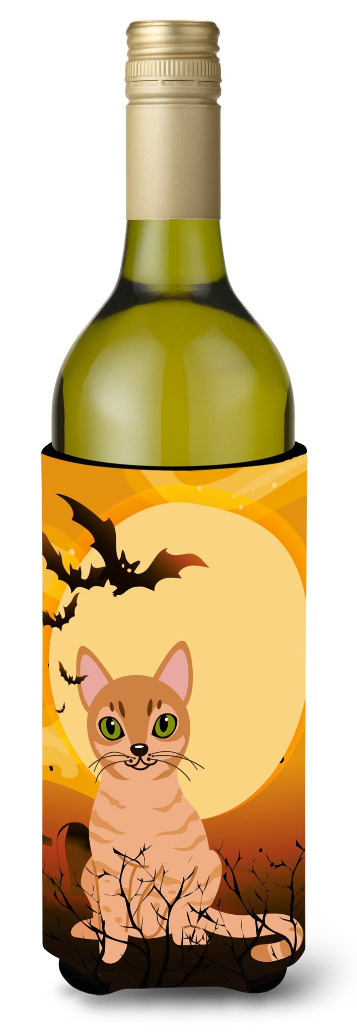 Halloween Australian Mist Cat Wine Bottle Beverge Insulator Hugger BB4440LITERK by Caroline's Treasures