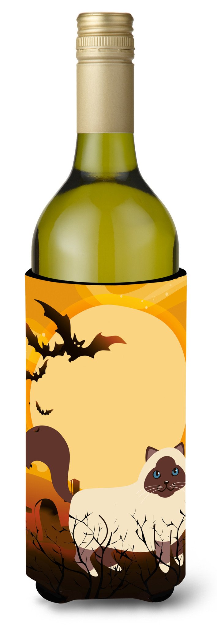Halloween Birman Cat Wine Bottle Beverge Insulator Hugger BB4441LITERK by Caroline&#39;s Treasures