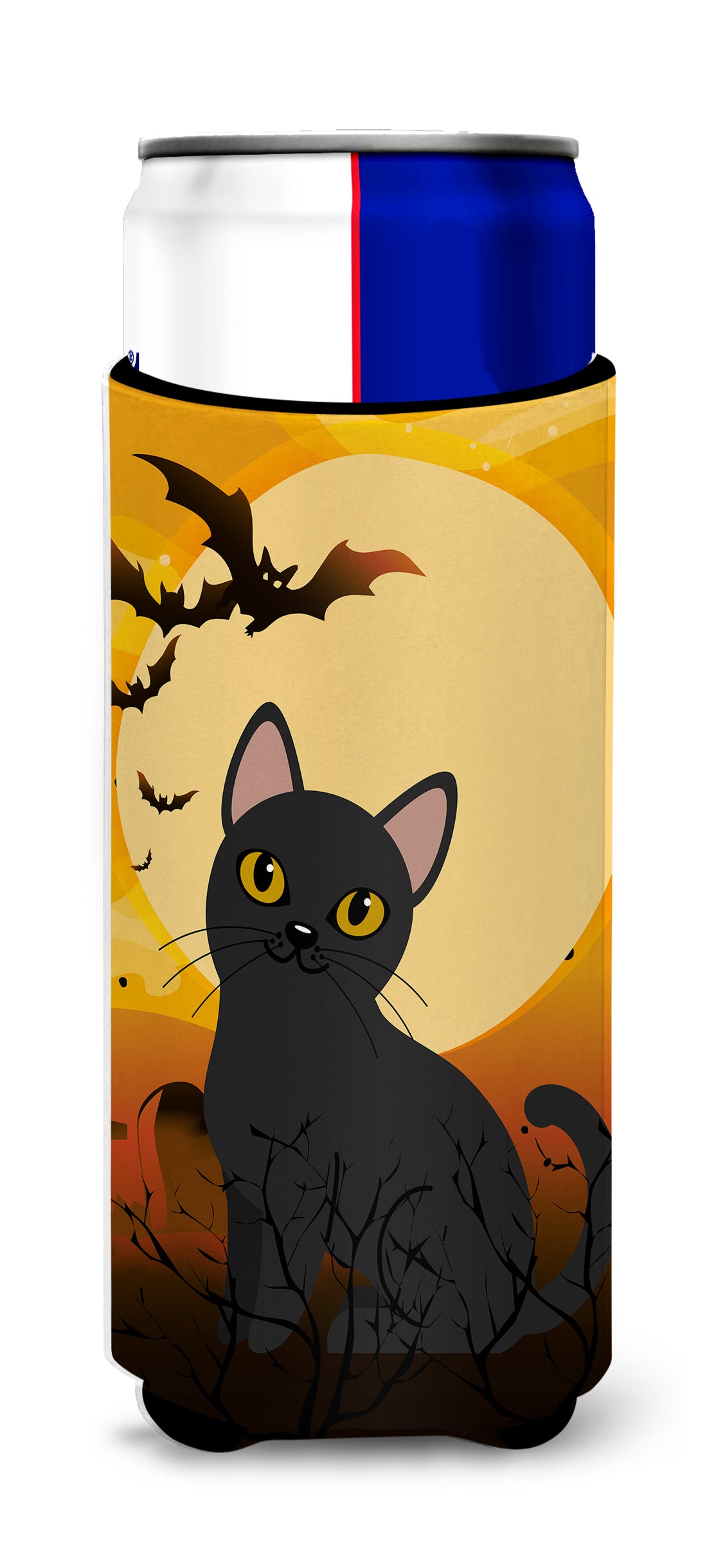 Halloween Bombay Cat  Ultra Hugger for slim cans BB4442MUK  the-store.com.