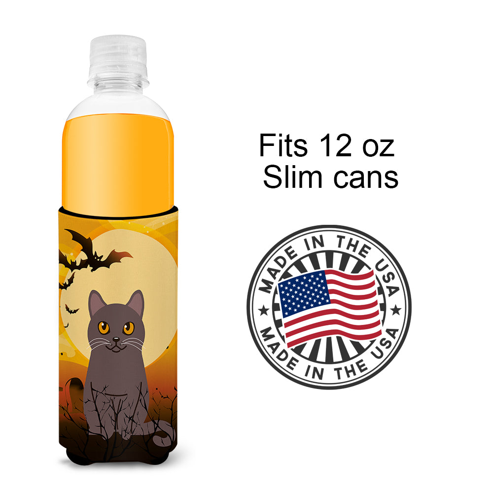 Halloween Chat Chartreux Michelob Ultra Hugger pour canettes fines BB4443MUK