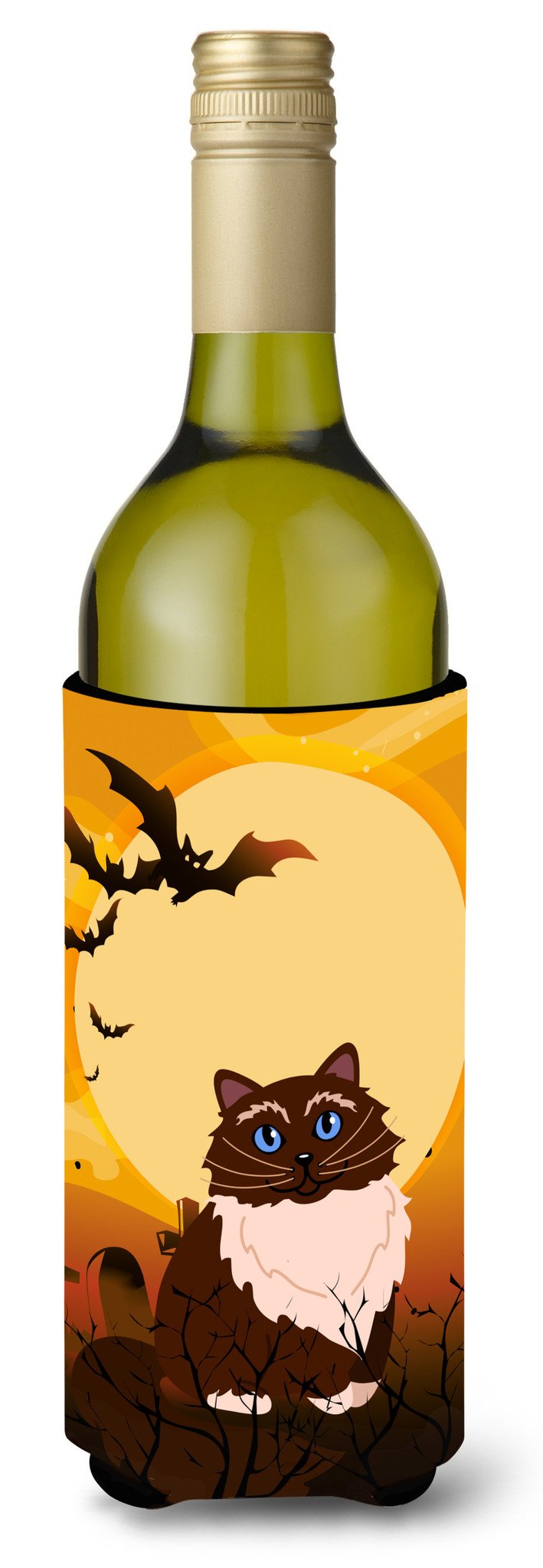 Halloween Himalayan Cat Wine Bottle Beverge Insulator Hugger BB4446LITERK by Caroline&#39;s Treasures