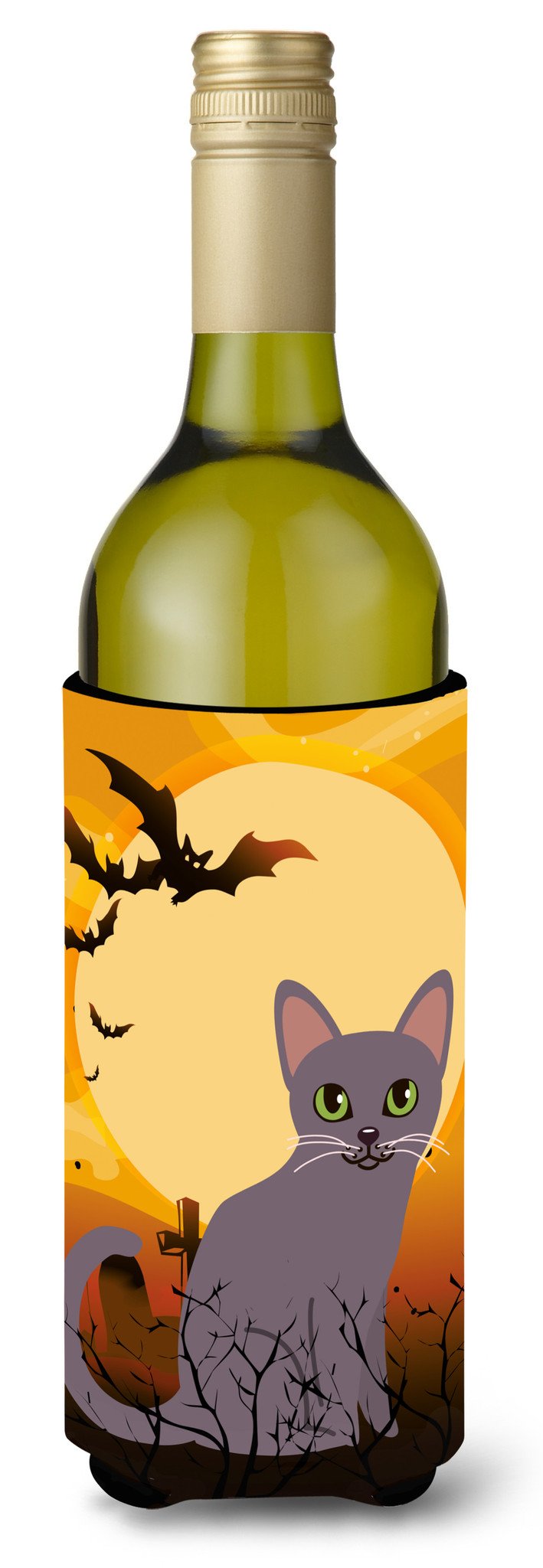 Halloween Korat Cat Wine Bottle Beverge Insulator Hugger BB4447LITERK by Caroline&#39;s Treasures