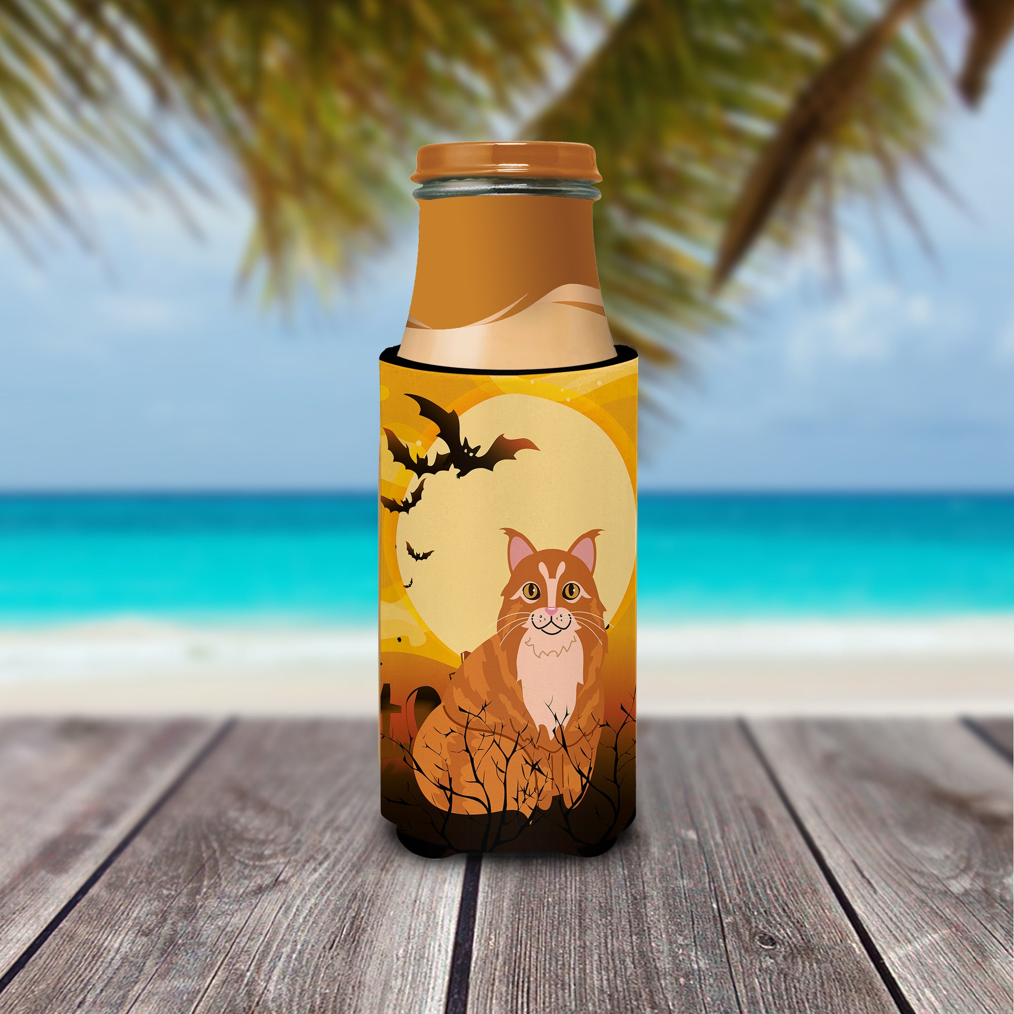 Halloween Maine Coon Cat  Ultra Hugger for slim cans BB4448MUK