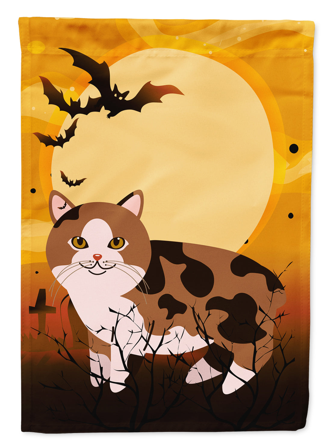 Halloween Manx Cat Flag Canvas House Size BB4449CHF  the-store.com.
