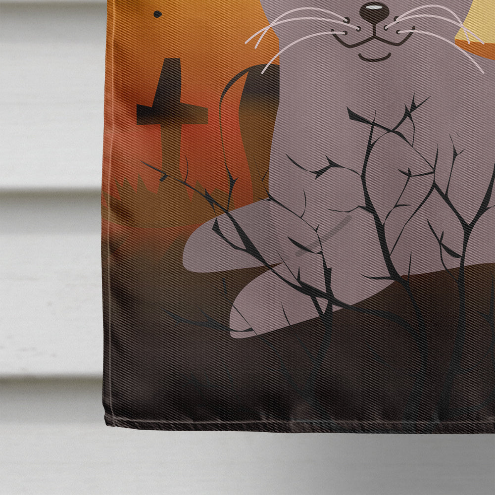 Halloween Russian Blue Cat Flag Canvas House Size BB4452CHF