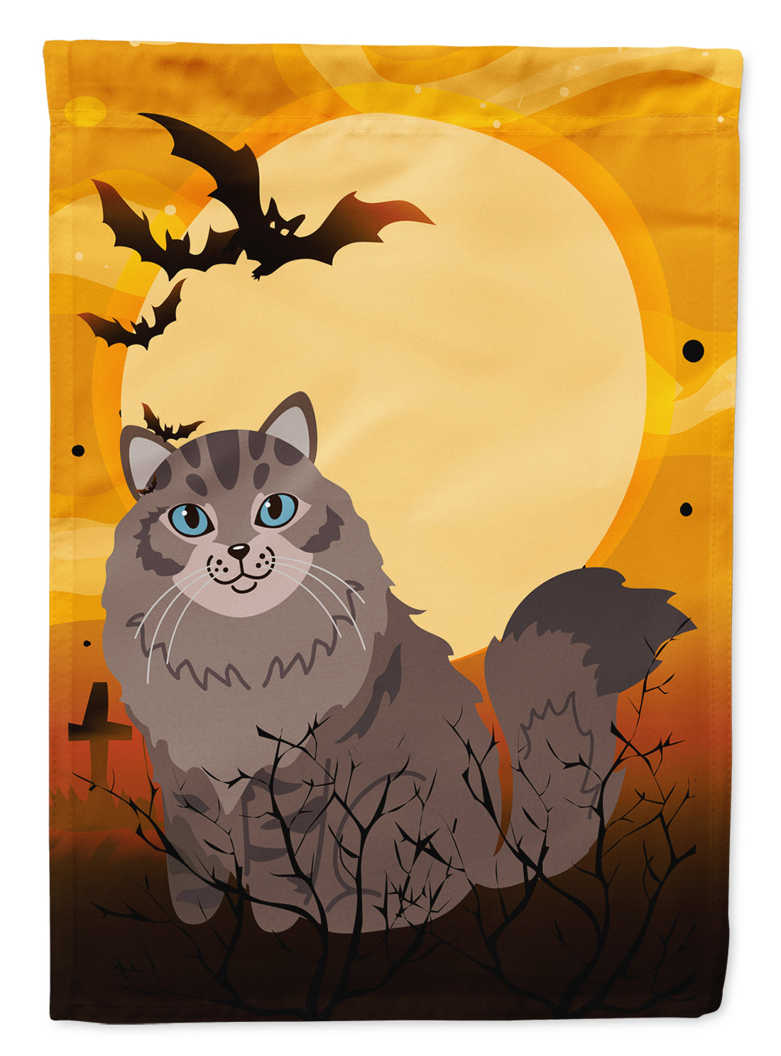 Halloween Siberian Cat Flag Canvas House Size BB4455CHF  the-store.com.