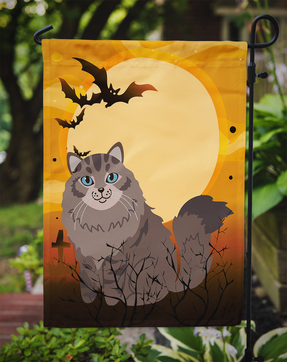 Halloween Siberian Cat Flag Garden Size BB4455GF