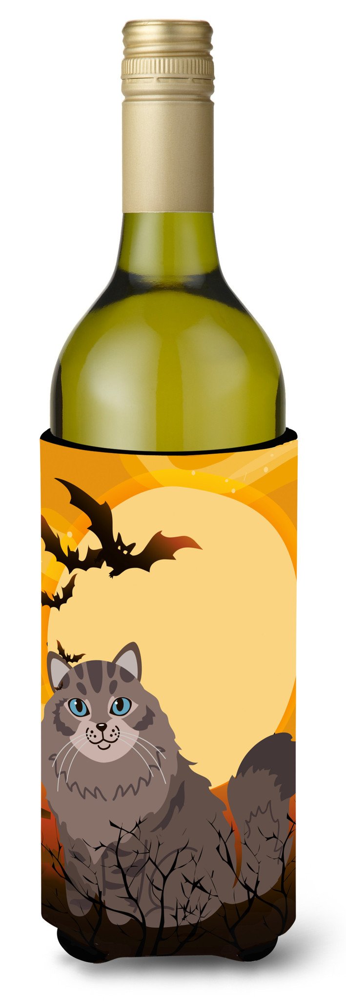 Halloween Siberian Cat Wine Bottle Beverge Insulator Hugger BB4455LITERK by Caroline's Treasures