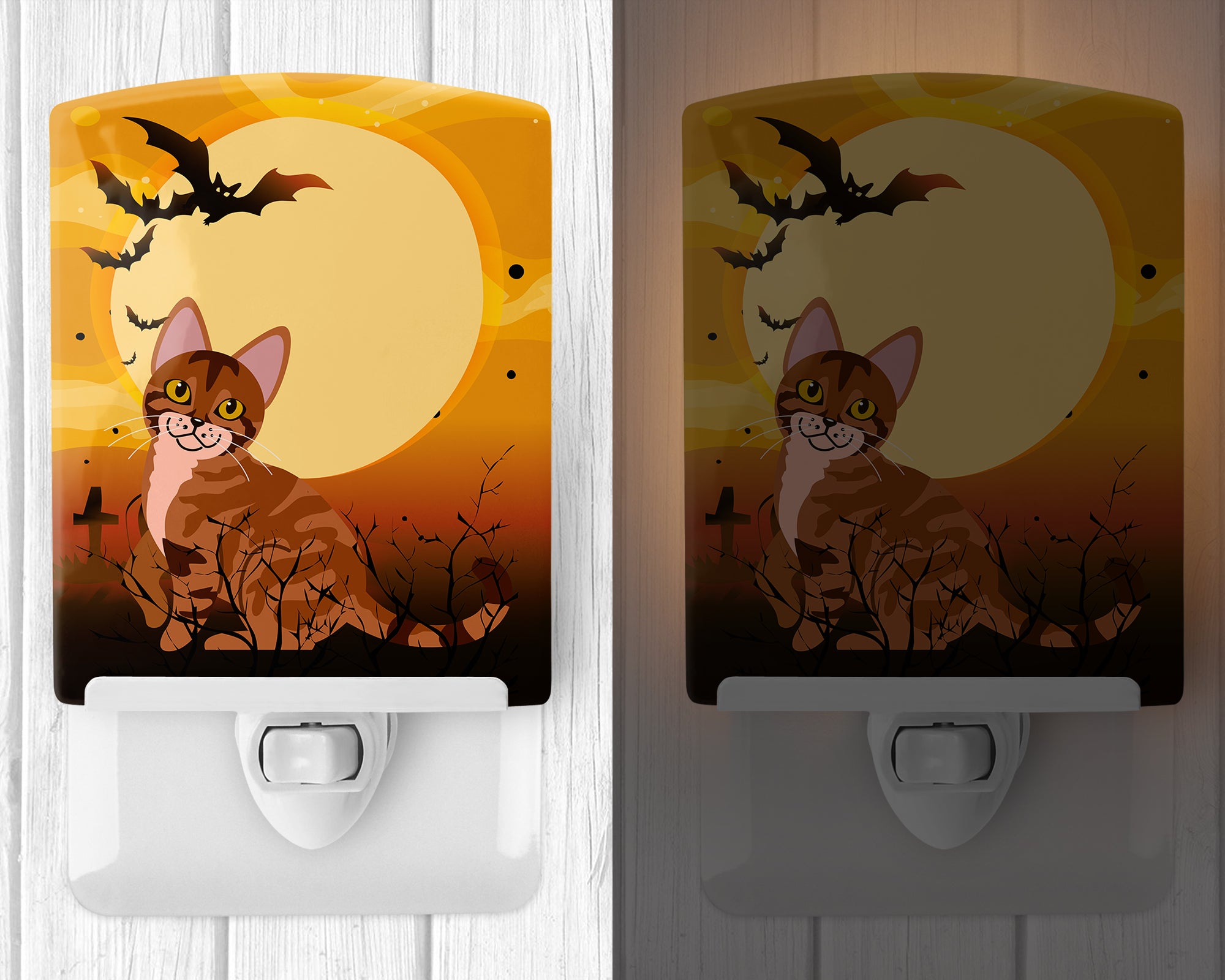 Halloween Sokoke Cat Ceramic Night Light BB4456CNL - the-store.com