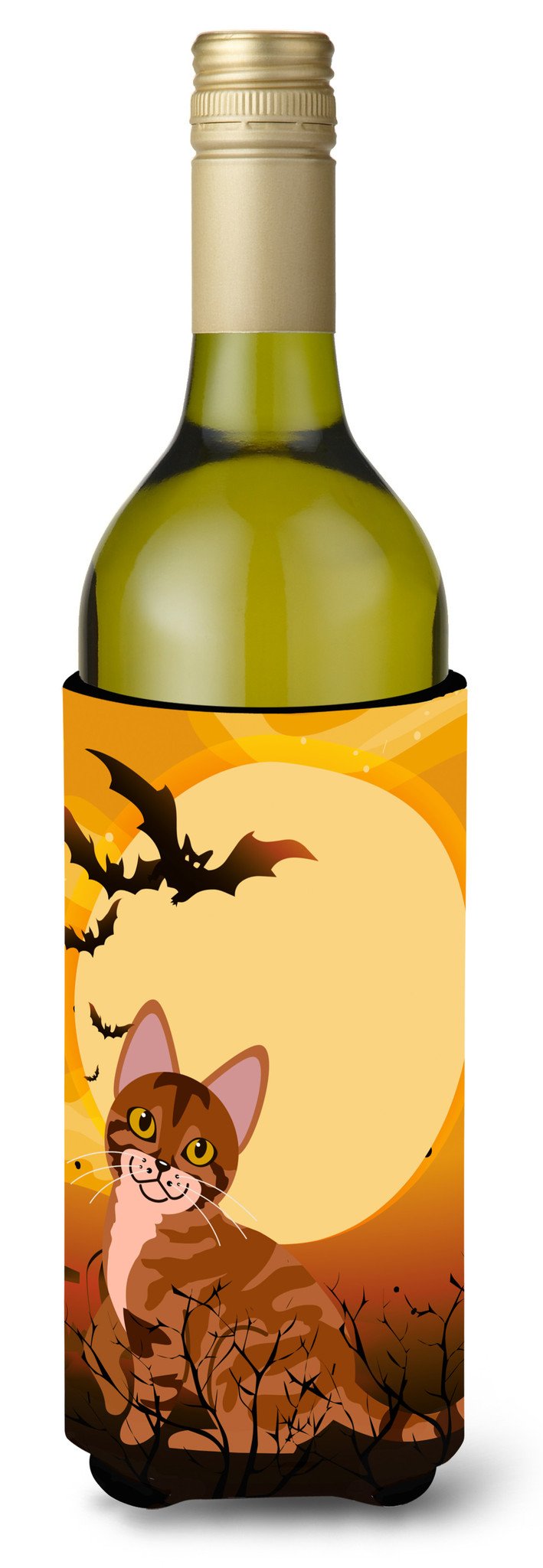 Halloween Sokoke Cat Wine Bottle Beverge Insulator Hugger BB4456LITERK by Caroline&#39;s Treasures