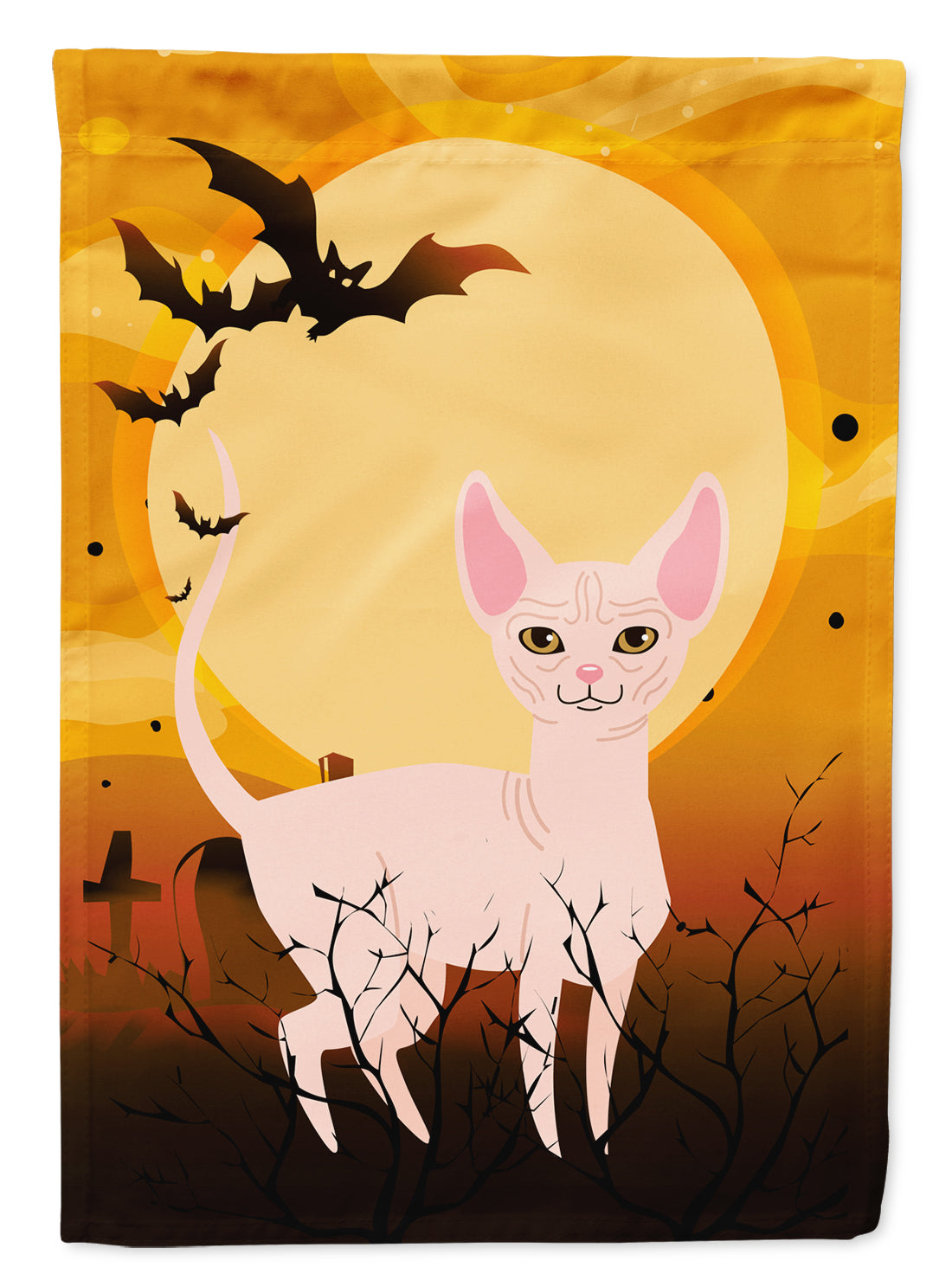 Halloween Sphynx Cat Flag Canvas House Size BB4457CHF  the-store.com.
