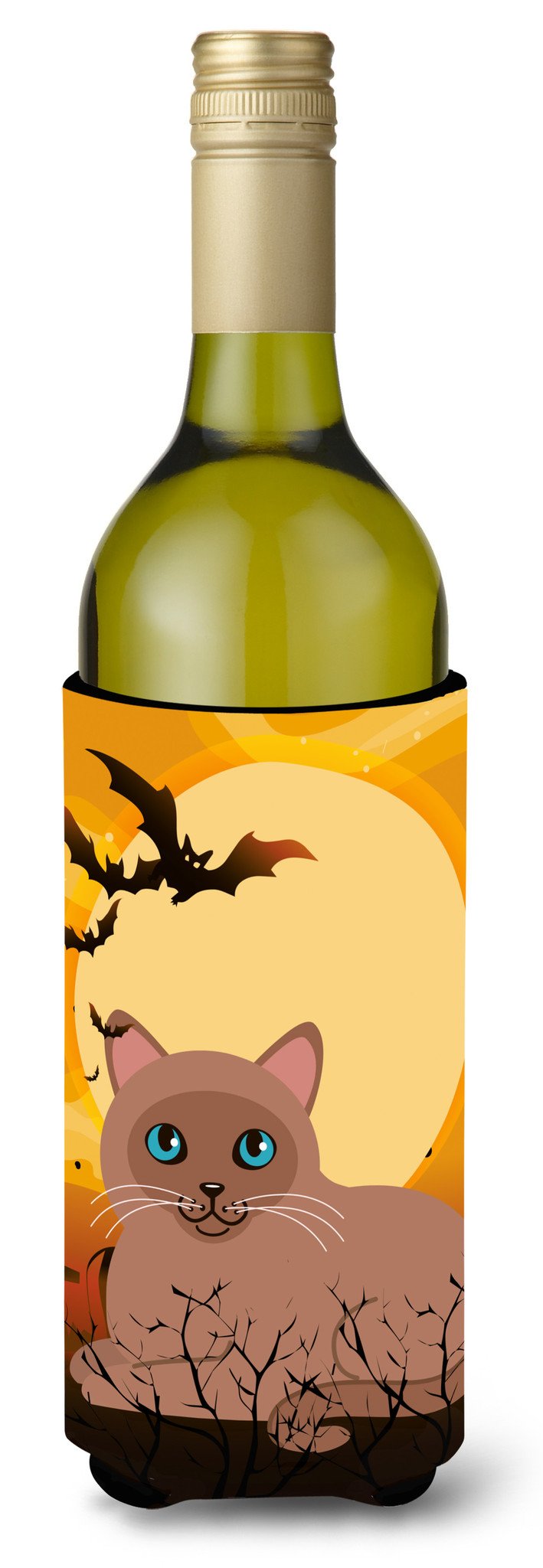 Halloween Tonkinese Cat Wine Bottle Beverge Insulator Hugger BB4458LITERK by Caroline&#39;s Treasures