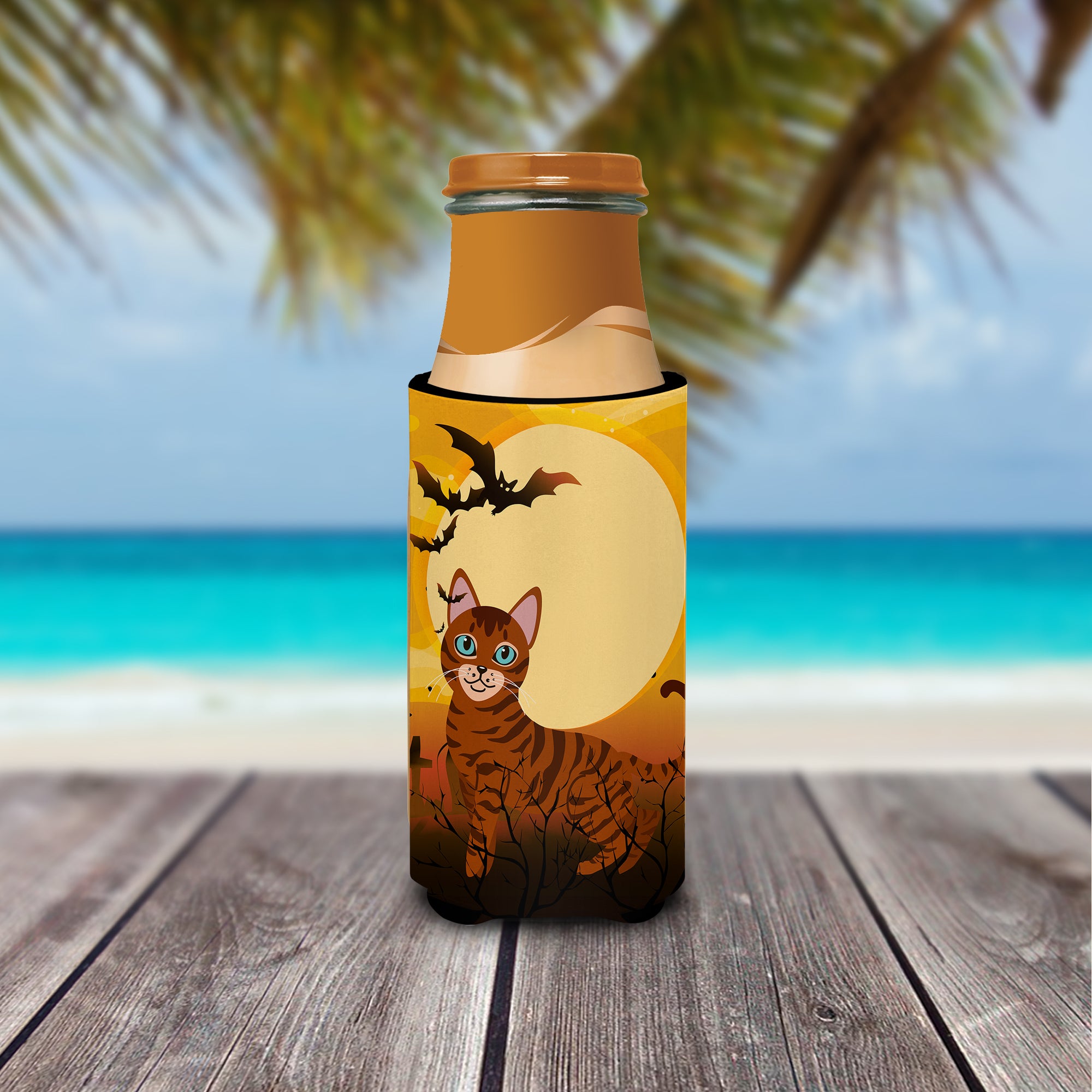 Halloween Toyger Cat  Ultra Hugger for slim cans BB4459MUK  the-store.com.