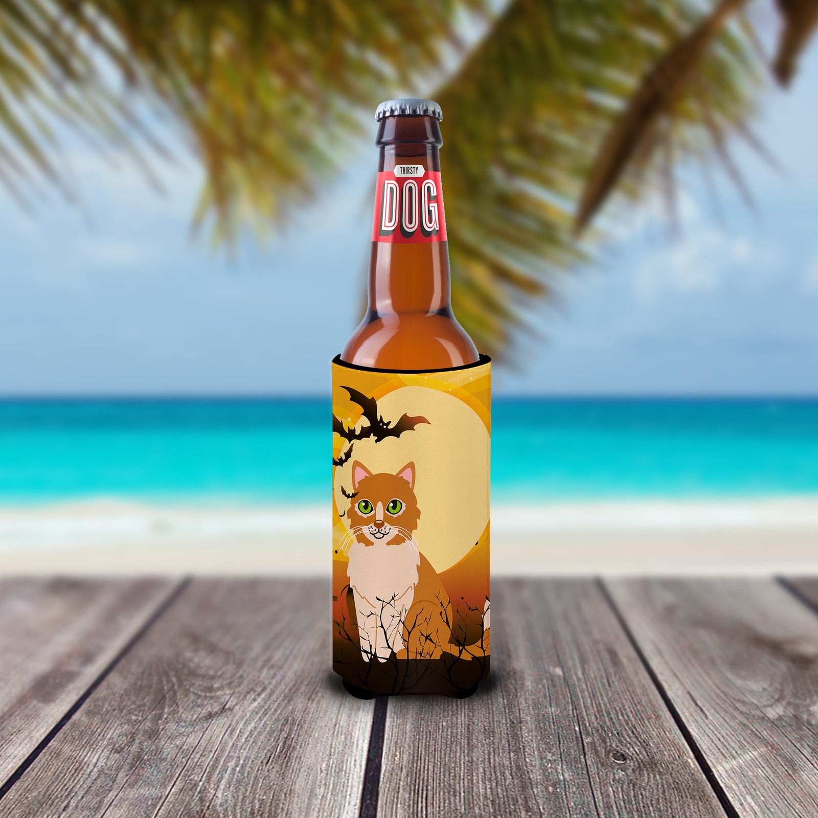 Caroline's Treasures Halloween Ural Rex Cat Hugger for slim cans BB4460MUK