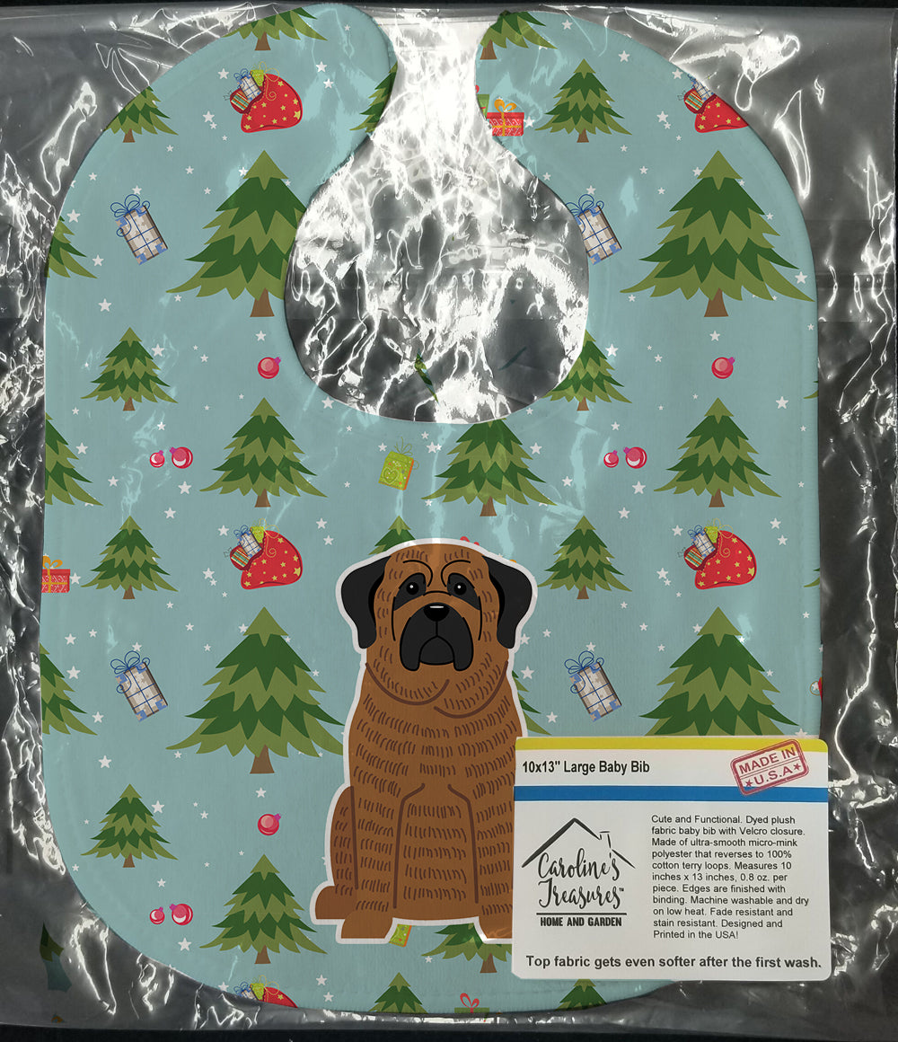 Christmas Mastiff Brindle Baby Bib BB4675BIB - the-store.com