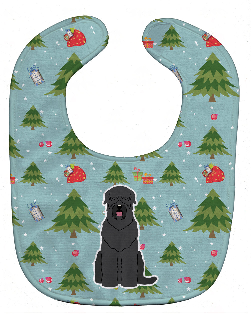 Christmas Black Russian Terrier Baby Bib BB4686BIB - the-store.com