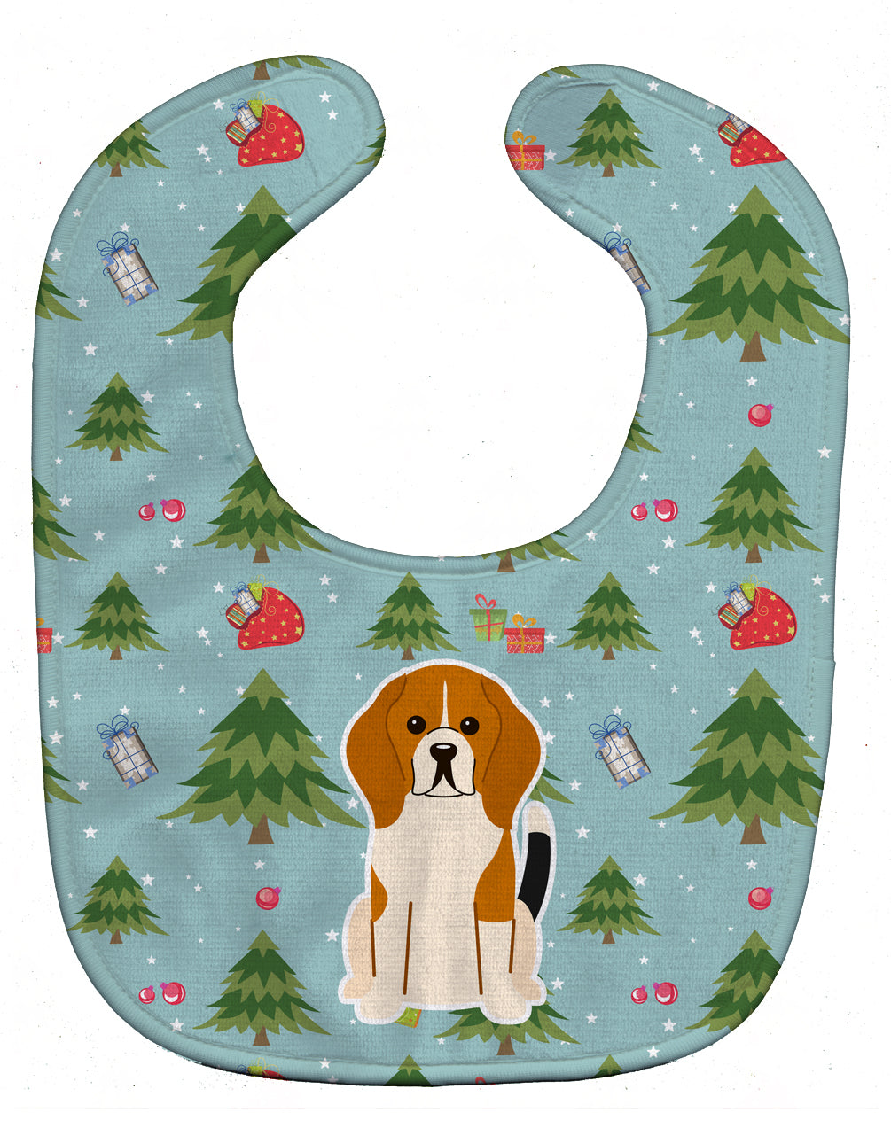 Christmas Beagle Tricolor Baby Bib BB4700BIB - the-store.com
