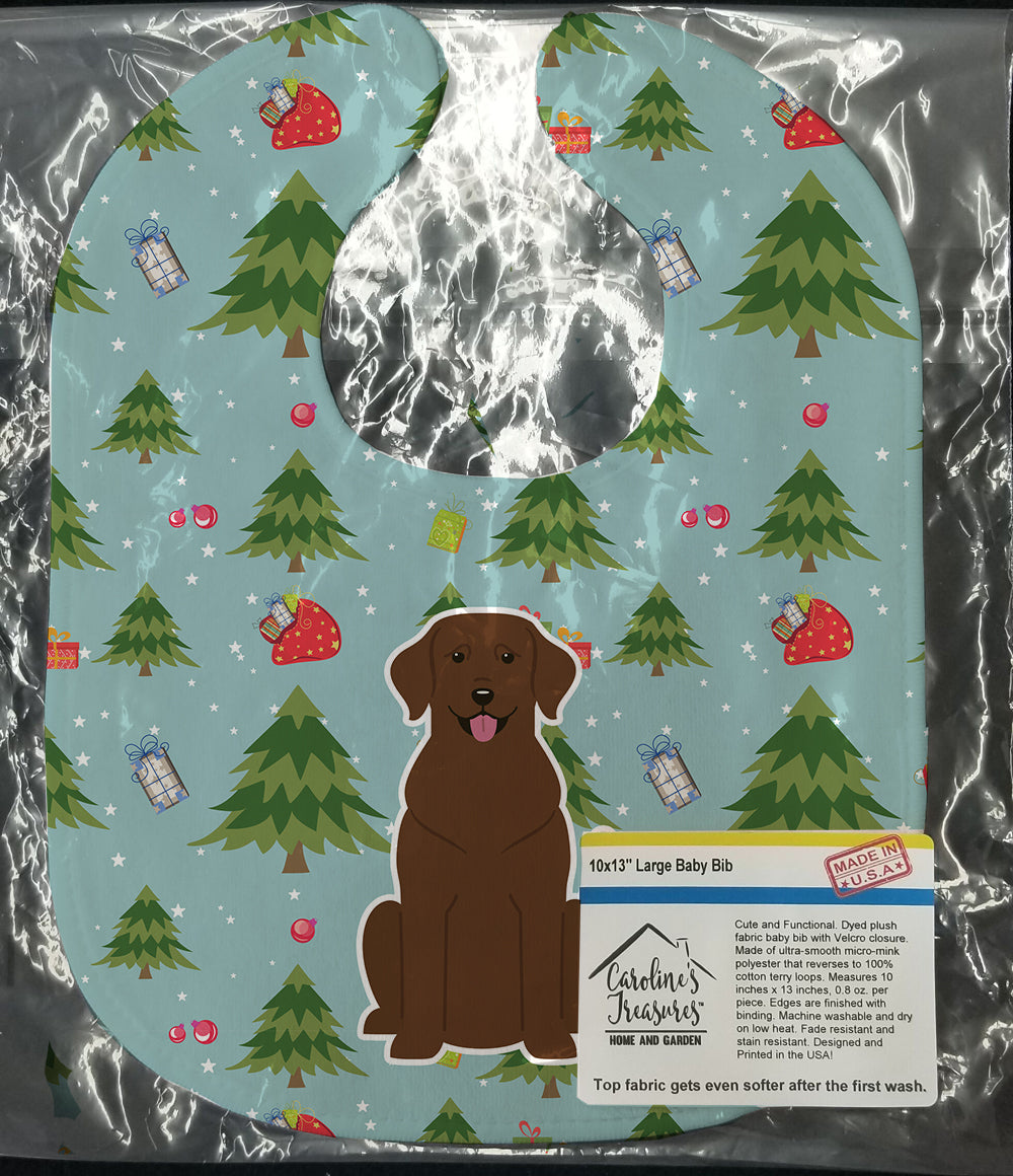 Christmas Chocolate Labrador Baby Bib BB4716BIB - the-store.com