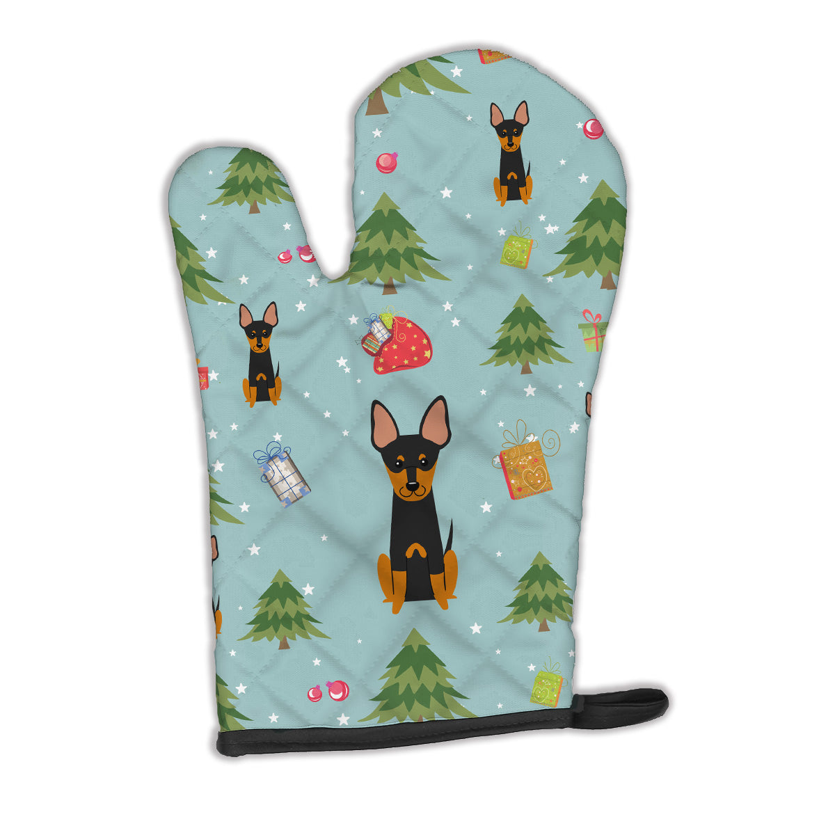 Christmas English Toy Terrier Oven Mitt BB4769OVMT  the-store.com.