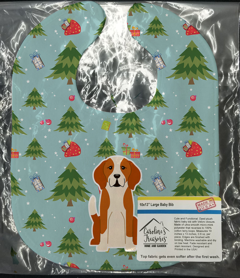 Christmas English Foxhound Baby Bib BB4770BIB - the-store.com