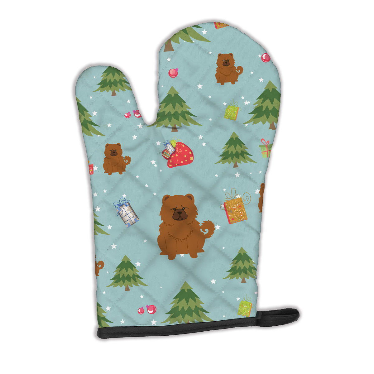Christmas Chow Chow Red Oven Mitt BB4802OVMT  the-store.com.