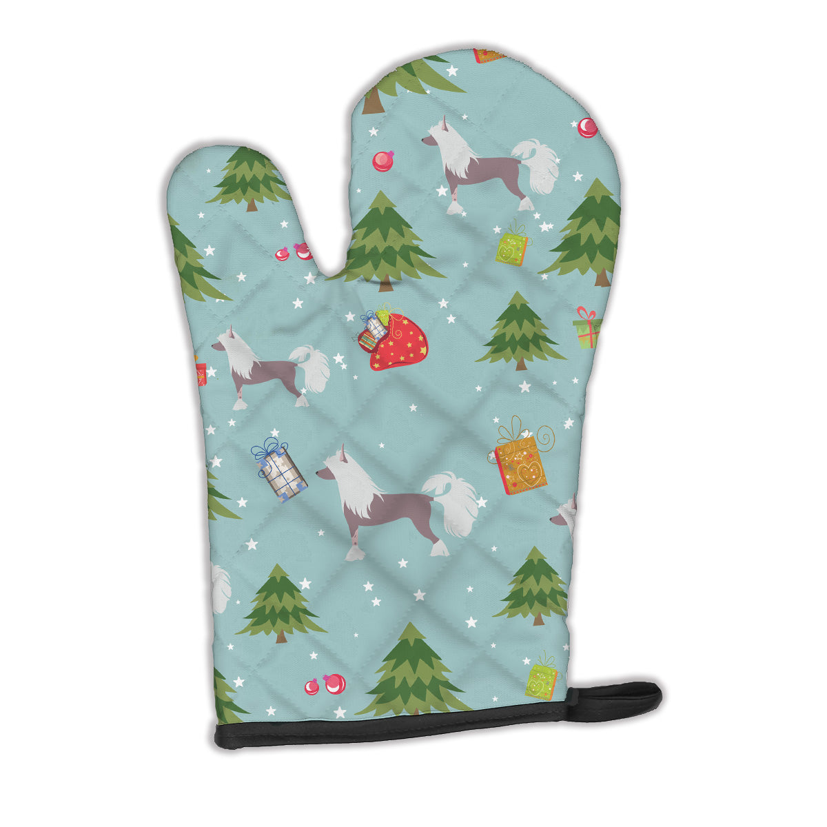 Christmas Chinese Crested Oven Mitt BB4867OVMT