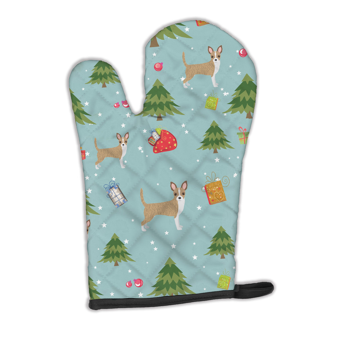 Christmas Brindle Chihuahua Oven Mitt BB4932OVMT