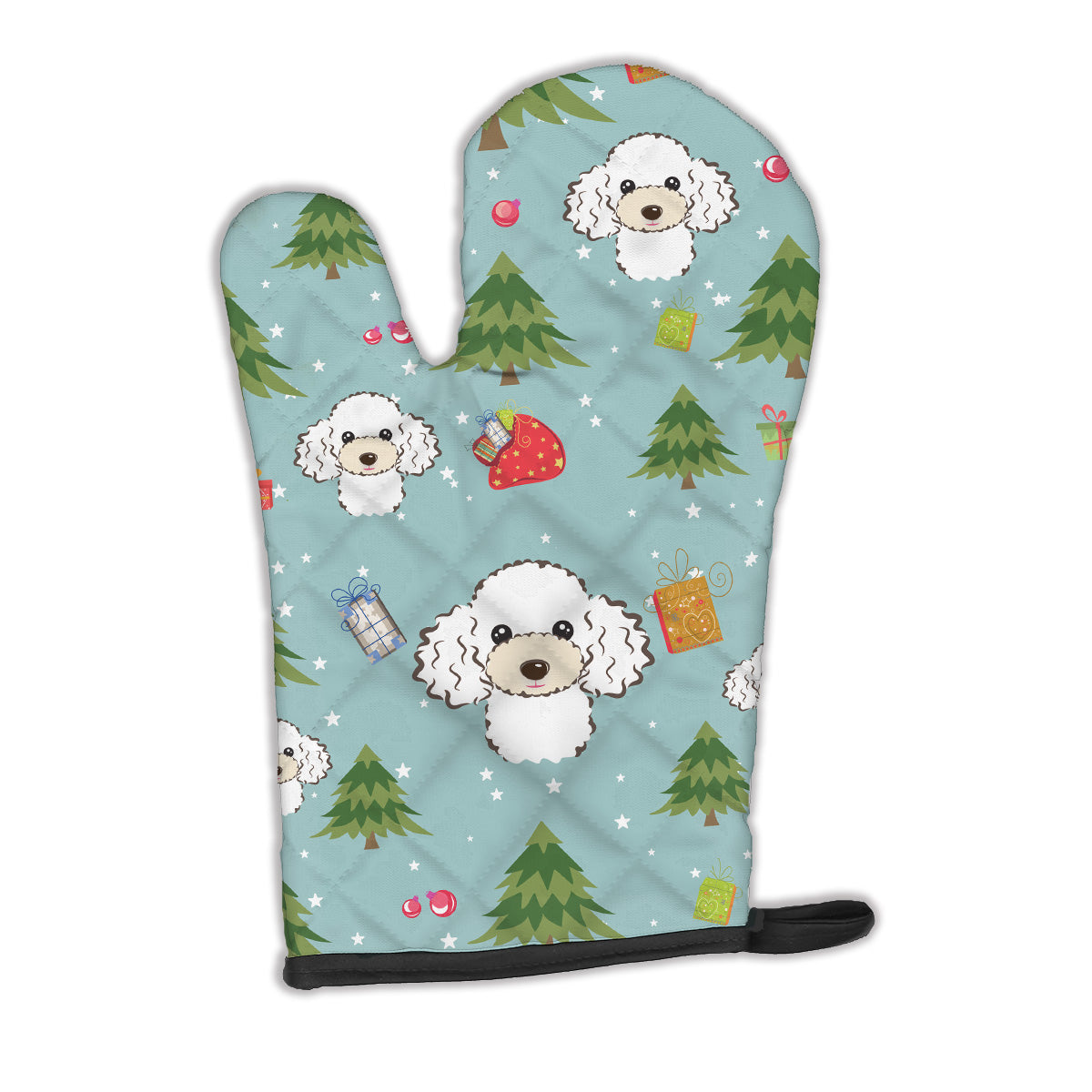 Christmas White Poodle Oven Mitt BB5046OVMT  the-store.com.
