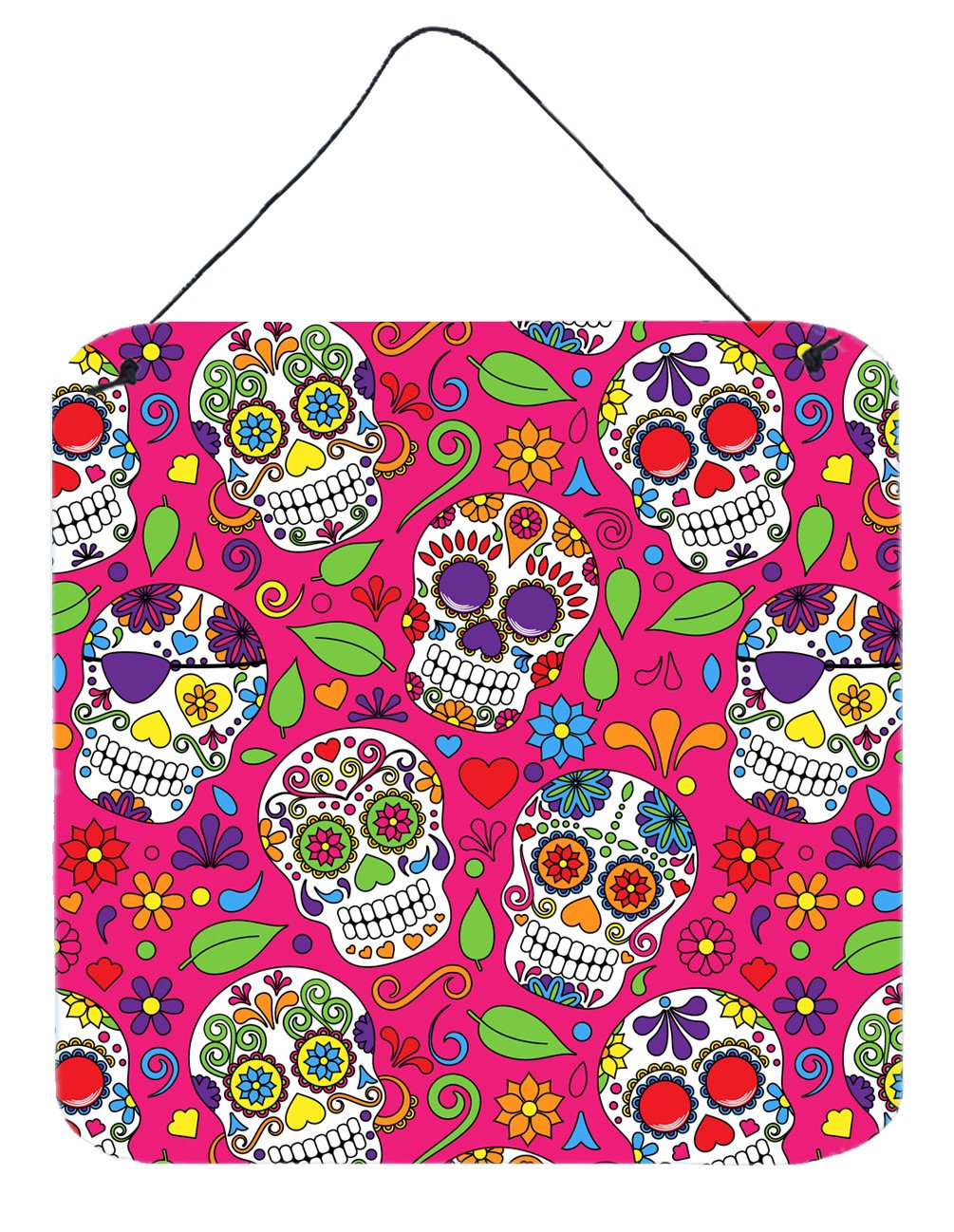 Day of the Dead Pink Wall or Door Hanging Prints BB5115DS66 by Caroline's Treasures
