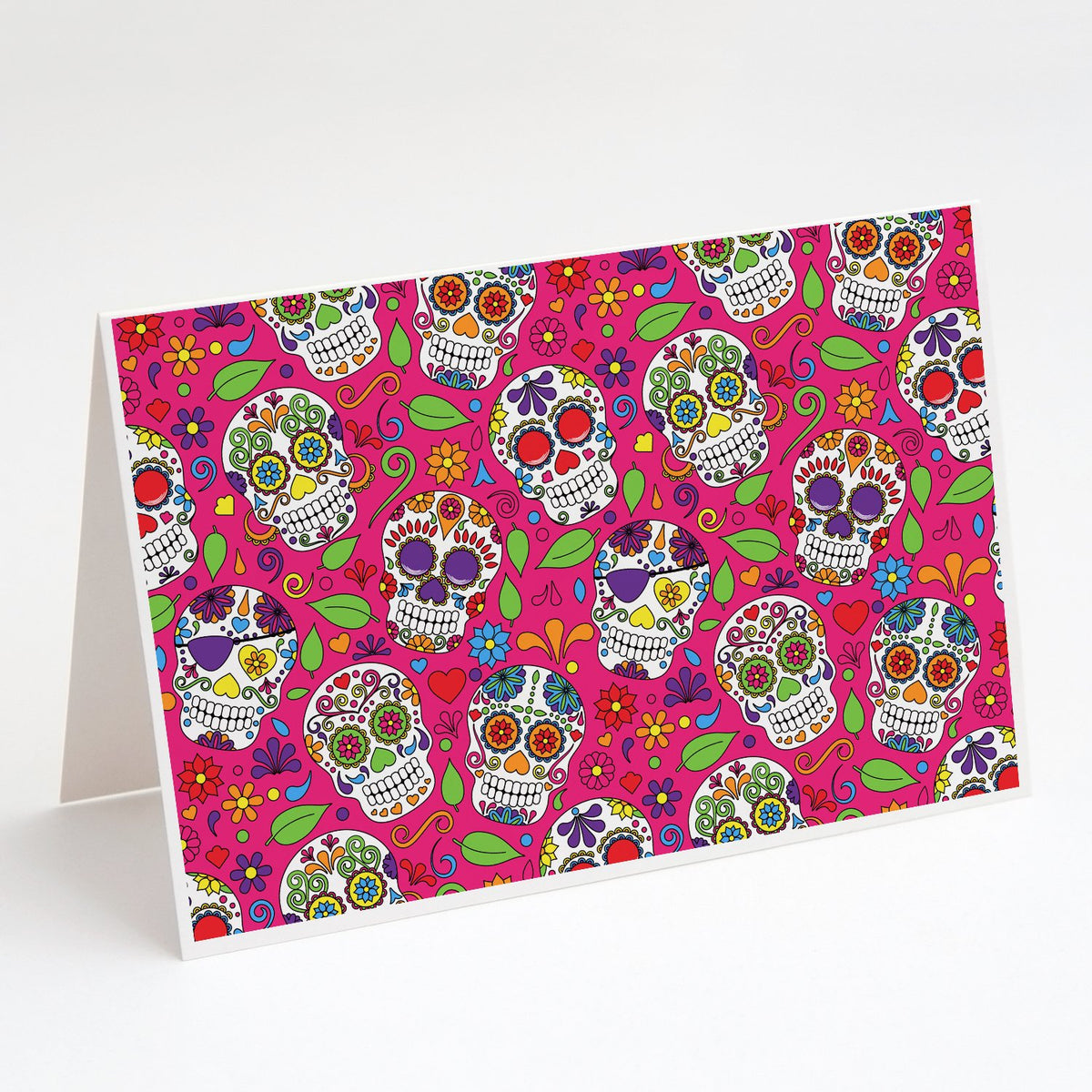 Buy this Day of the Dead Pink Greeting Cards and Envelopes Pack of 8
