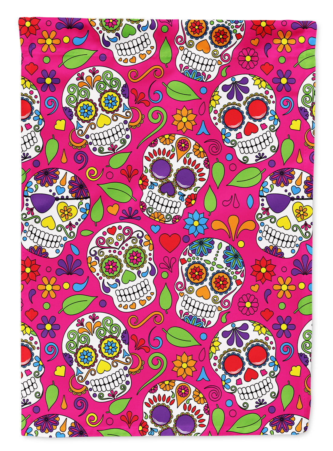 Day of the Dead Pink Flag Garden Size BB5115GF  the-store.com.