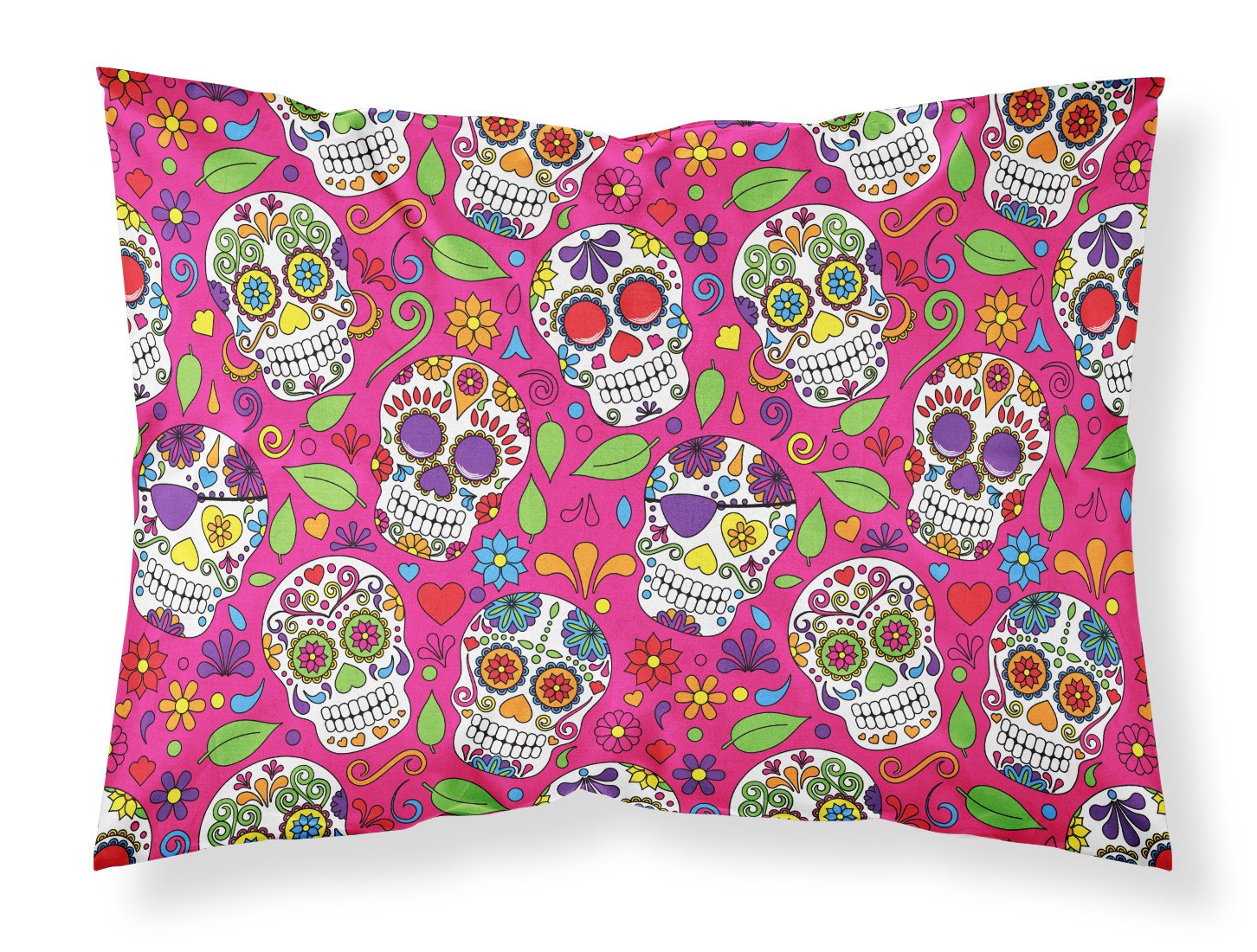 Day of the Dead Pink Fabric Standard Pillowcase BB5115PILLOWCASE by Caroline's Treasures