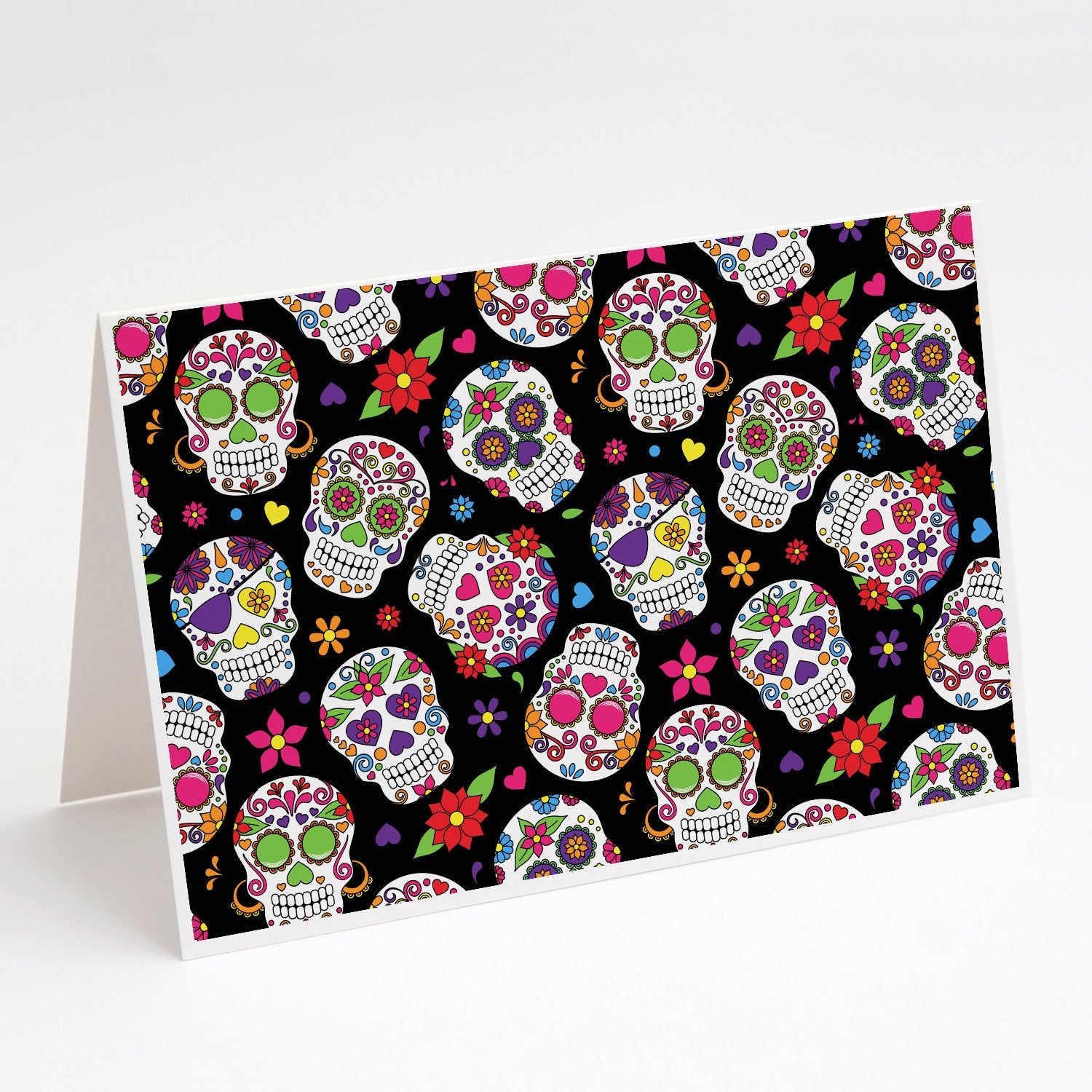 Buy this Day of the Dead Black Greeting Cards and Envelopes Pack of 8